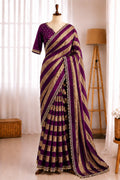 Space Soft Zari Silk Jarkan Swarovski Work Saree