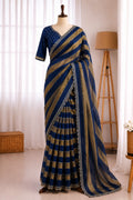 Space Soft Zari Silk Jarkan Swarovski Work Saree