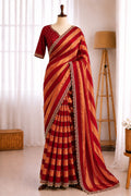 Space Soft Zari Silk Jarkan Swarovski Work Saree