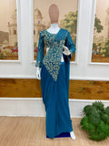 Faux Georgette Embroidery Zari & Semi Beads Work Saree