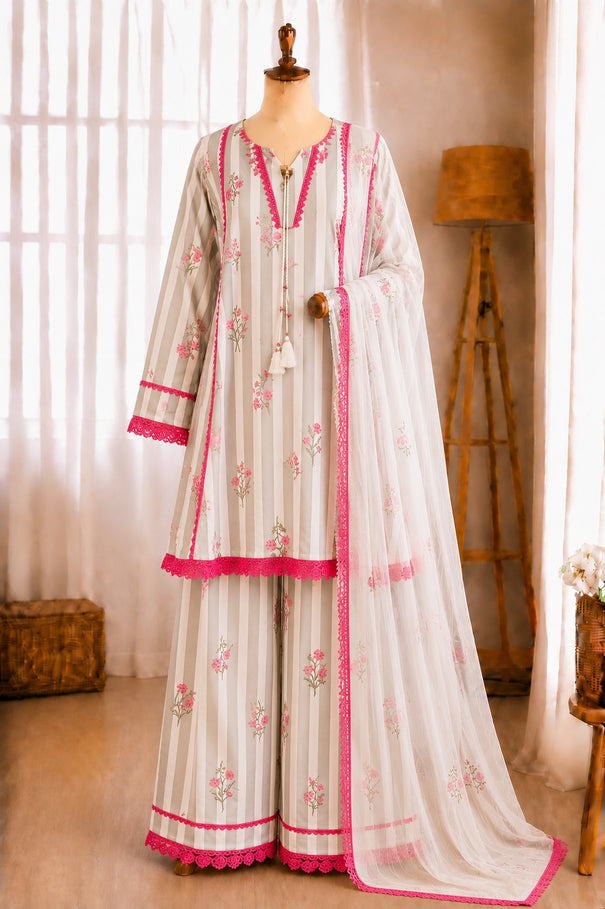 Heavy Natural Crepe Digital Print Top Farshi Plazzo