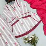 Heavy Natural Crepe Digital Print Top Farshi Plazzo