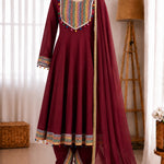 Heavy Crunchy Embroidery Work Top Dhoti