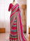 Chinnon Digital Print Original Mirror Work Saree