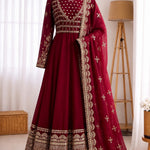 Heavy Georgette Embroidery Sequence Work Gown