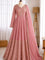 Crunchy Silk Embroidery Sequence Work Gown