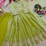 Trending ZMY Silk Embroidery Sequence Work Gown