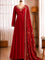 Heavy Faux Georgette Khatli Mirror Work Gown