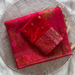 Heavy Mushroom Satin Silk Meenakari Zari Jacquard Weaving Saree