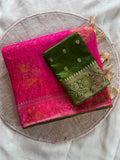 Heavy Mushroom Satin Silk Meenakari Zari Jacquard Weaving Saree