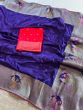 Mushroom Satin Silk Saree