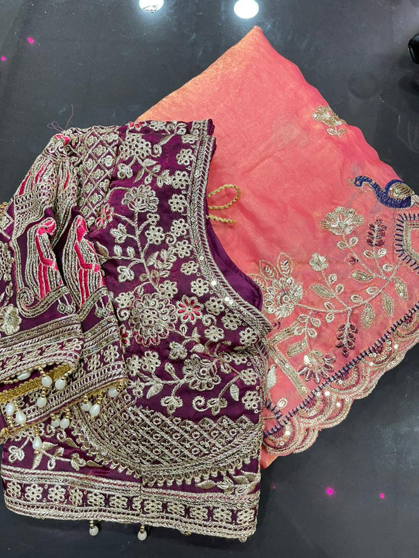 Very Soft Elegant Rich Look Sartin Saree