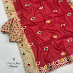 Kota Doria Threadwork Designer Saree