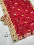 Kota Doria Threadwork Designer Saree