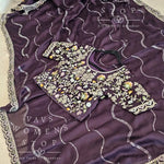Blooming Georgette Crush Coding Work Saree