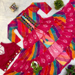 Navratri Special Faux Georgette Emboidery Real Mirror Work Shrug Jeans