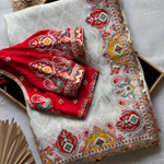 Designer Dola Silk Coding & Sequence Work Saree