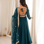 Rama Color Blooming Georgette Sequience Embroidery Work Top Pent