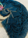 Very Soft Elegent Sequience Beads Work Saree