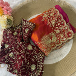 Fendy Silk Saree with Zari & Sequin Embroidery Work