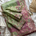 Premium Dola Silk Saree with Coding & Multicolor Sequin Work
