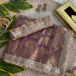 Pure Soft Banarasi Satin Silk Saree with Gungroo & Lace Work