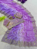 Fendy Satin Pedding Saree with Stitched Blouse
