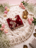 Elegant Fendy Satin Saree with Heavy Sequin Embroidery & Butti Work