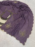 Rangoli Crushed Saree with Khatli Handwork & Matching Blouse