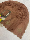 Rangoli Crushed Saree with Khatli Handwork & Matching Blouse