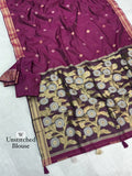 Raga Silk Saree with Zari & Thread Weaving Work