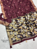 Raga Silk Saree with Zari & Thread Weaving Work