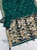 Raga Silk Saree with Zari & Thread Weaving Work