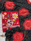 Premium Georgette Bandhej Saree with Beads & Sequin Embroidered Blouse