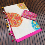 Premium Satin Silk Saree with Ultra HD Digital Print & Matching Blouse
