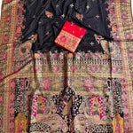 Rajwadi Pashmina Silk Saree with Kashmiri Thread & Zari Weaving Work