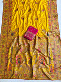 Rajwadi Pashmina Silk Saree with Kashmiri Thread & Zari Weaving Work