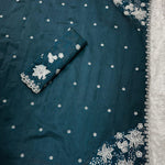 Tusser Cotton Saree with Thread Embroidery & Cutwork Border