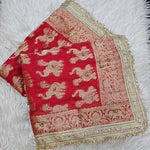 Pure Soft Fendy Chiffon Saree with Gungroo & Fancy Lace Border Work Blouse