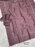 Status Silk Saree with Tone-to-Tone Thread Embroidery & Sequin Blouse