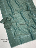 Status Silk Saree with Tone-to-Tone Thread Embroidery & Sequin Blouse