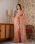 Designer Soft Satin With Sequence Zari Embroidery work saree