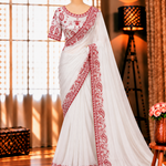 Soft Tebby Silk Saree with Sequin & Thread Embroidery Work