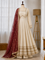Cosmos Gold Lace Embroidered Gown Suit Set
