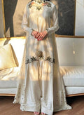 Natural Crepe Embroidered Plazzo Suit Set