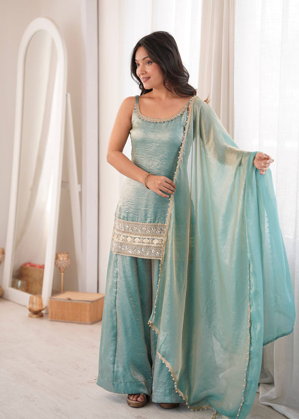 Doremon Crush Mirror Embroidered Suit Set
