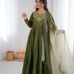 French Embroidered Gown Suit Set