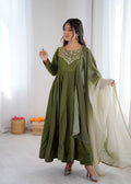 French Embroidered Gown Suit Set
