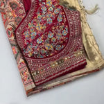 Beautiful Soft Rich Pure Pashmina Silk With Multicolour Thread Weaving Work Saree