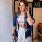 Creap Silk With Moti Lace Work Koti Blouse